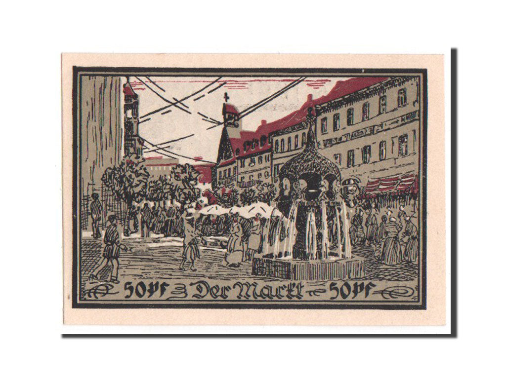 Banknote, Germany, Aschersleben, 50 Pfennig, 1921, UNC(65-70), Mehl:50.3