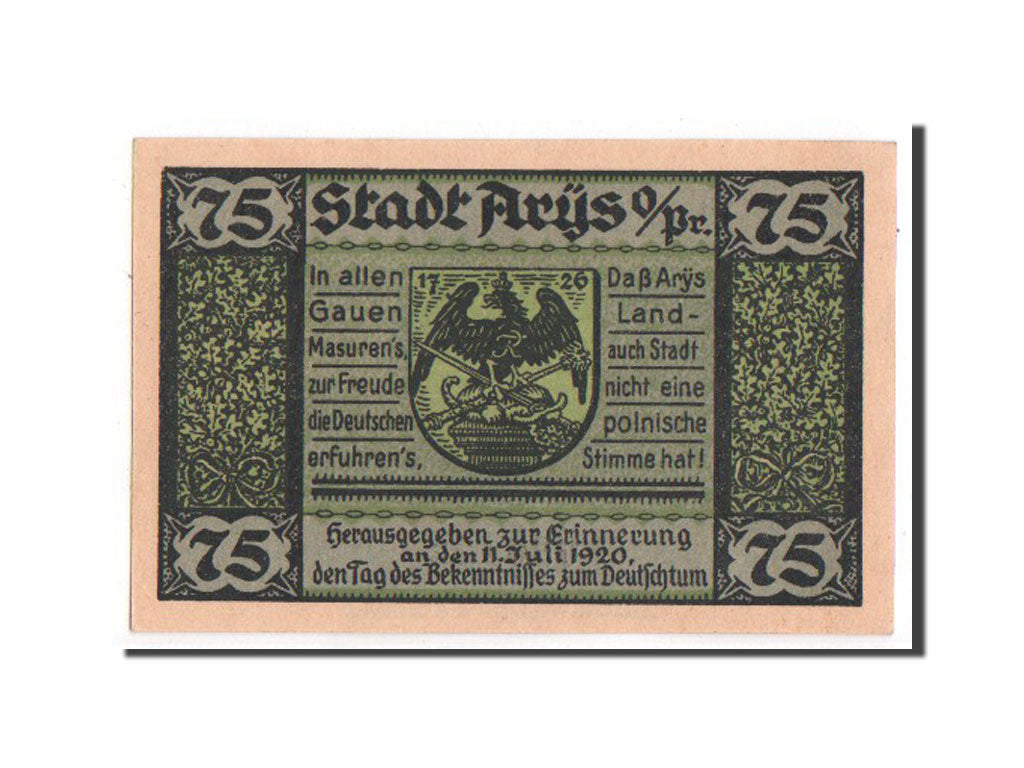 Banknote, Germany, Ostpreußen, 75 Pfennig, 1921, UNC(63), Mehl:47.1a