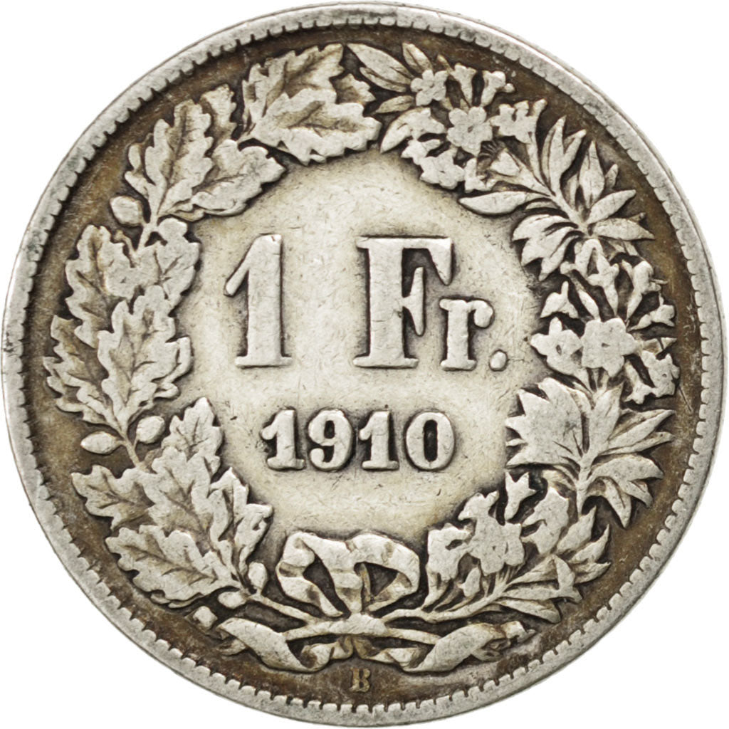 Svizzera, Franc, 1910, Bern, MB, Argento, KM:24