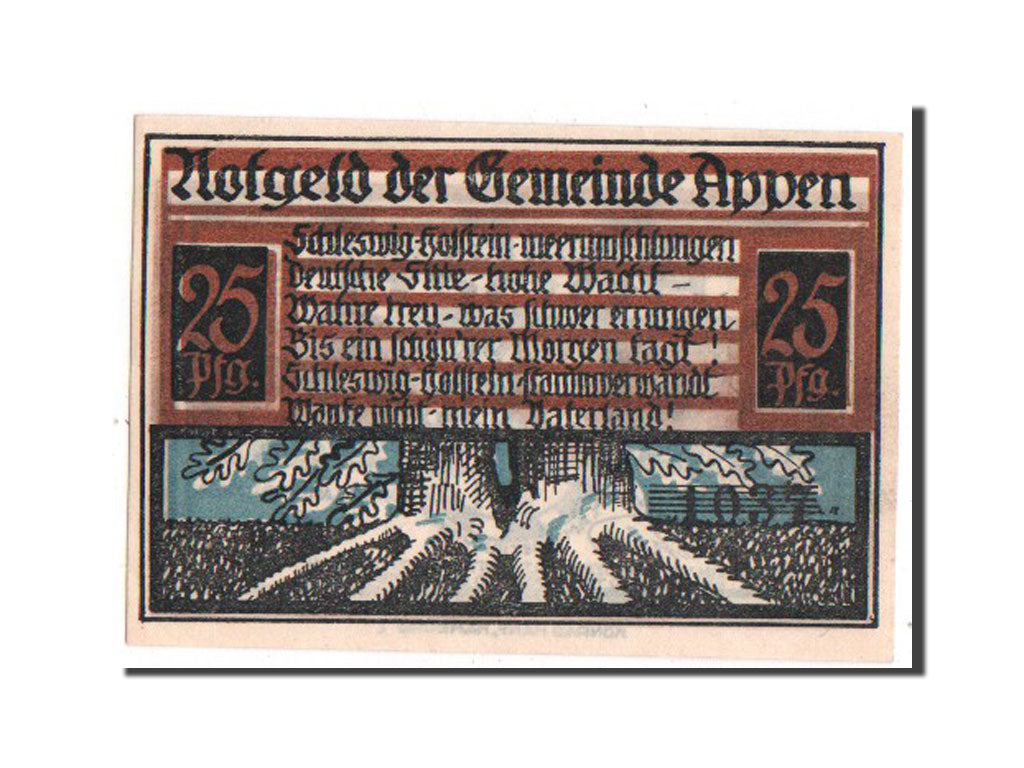 Banknote, Germany, Schleswig-Holstein, 25 Pfennig, 1921, UNC(65-70), Mehl:39.1