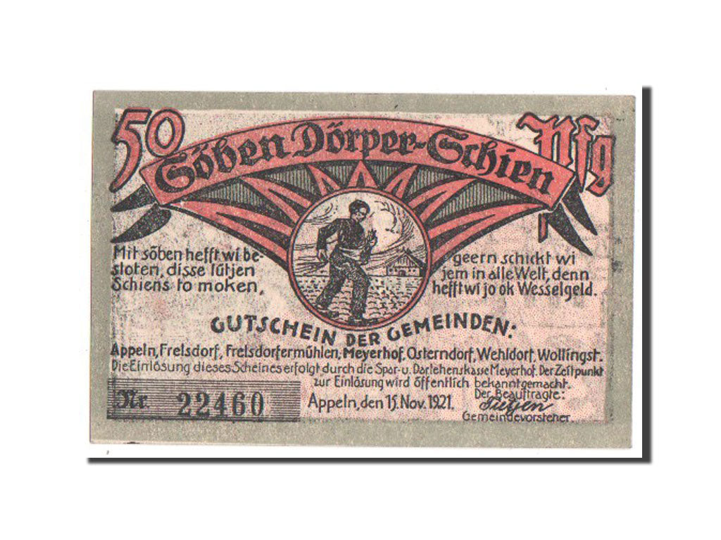 Germany, Hannover, 50 Pfennig, 1921, AU(55-58), 22460, Mehl #38.1b