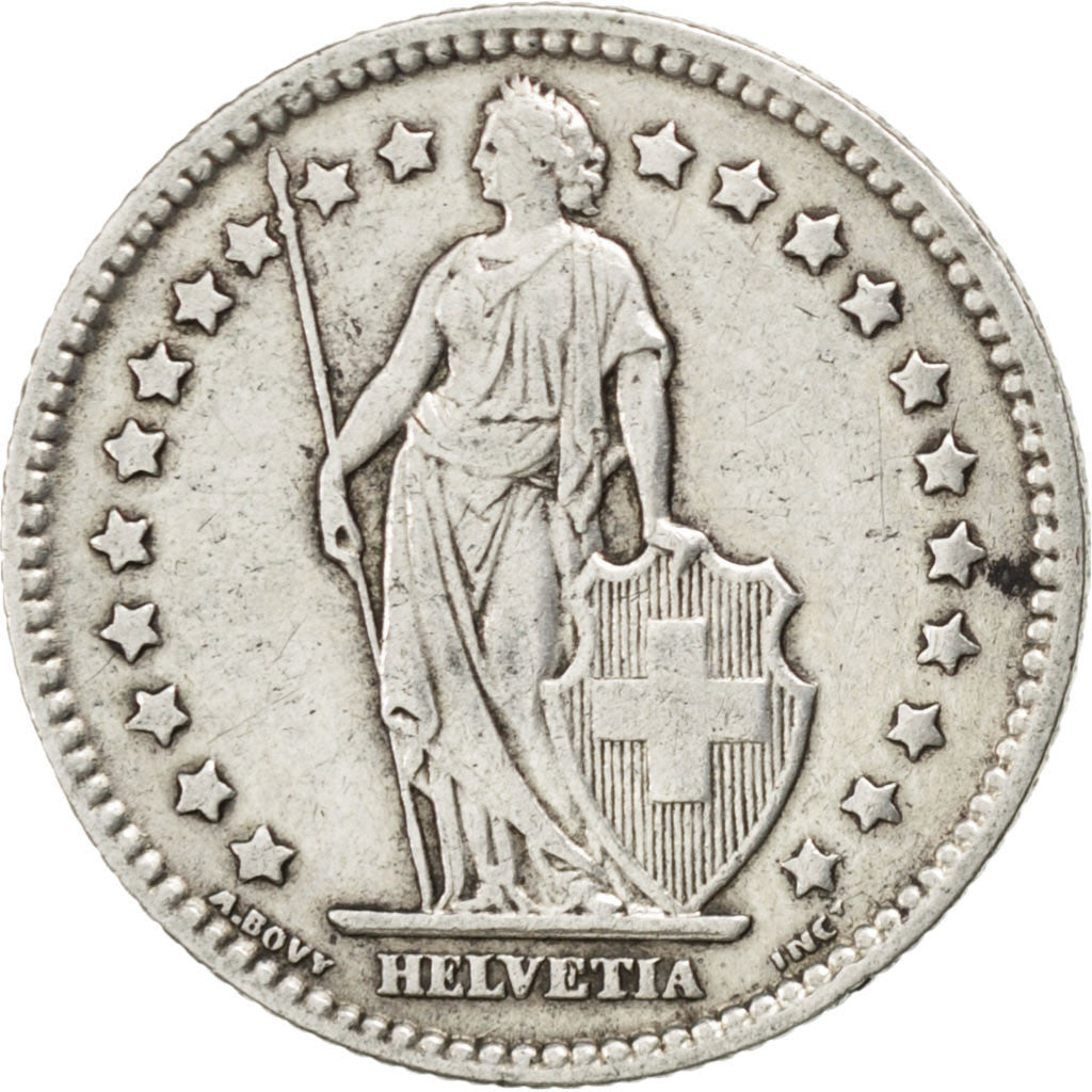 Moneta, Svizzera, Franc, 1910, Bern, BB, Argento, KM:24