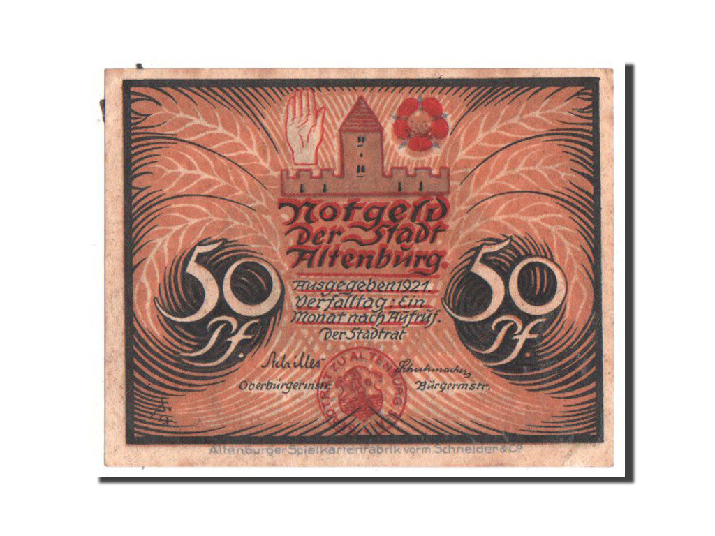 Germany, Sachsen-Altenburg, 50 Pfennig, 1921, UNC(63), Mehl #21.4