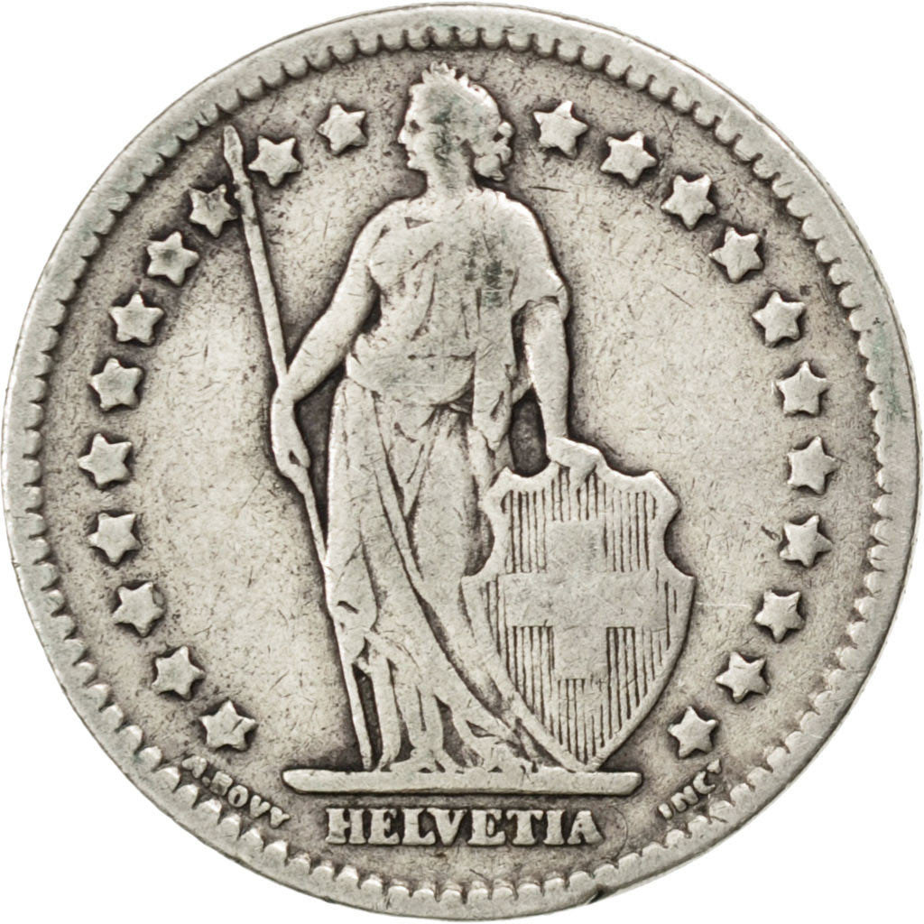 Coin, Switzerland, Franc, 1914, Bern, VF(20-25), Silver, KM:24