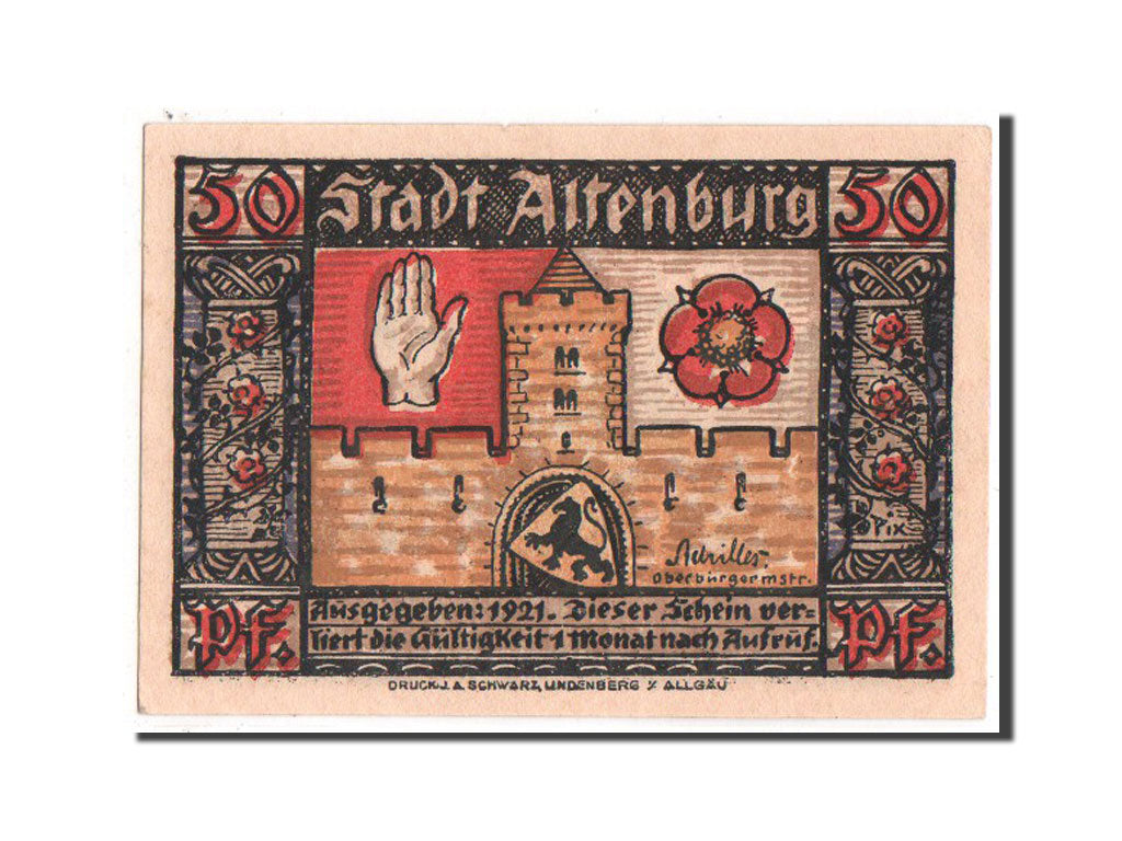 Geldschein, Deutschland, Sachsen-Altenburg, 50 Pfennig, 1921, UNZ-, Mehl:21.1a