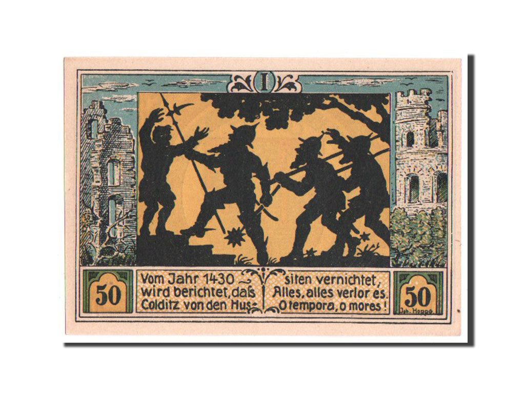 Banknote, Germany, Colditz Stadt, 50 Pfennig, 1921, UNC(65-70), Mehl:239.1