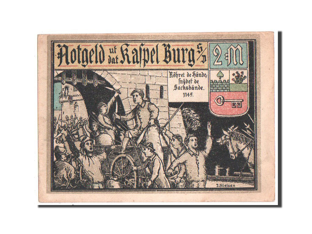 Germany, Schleswig-Holstein, 2 Mark, 1916, AU(55-58), Mehl #208.1a