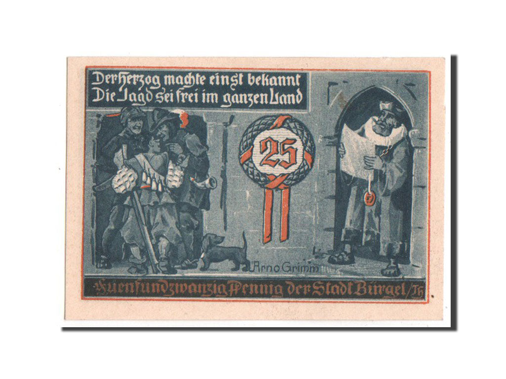 Germany, Burgel Stadt, 25 Pfennig, 1921, UNC(63), Mehl #201.1a