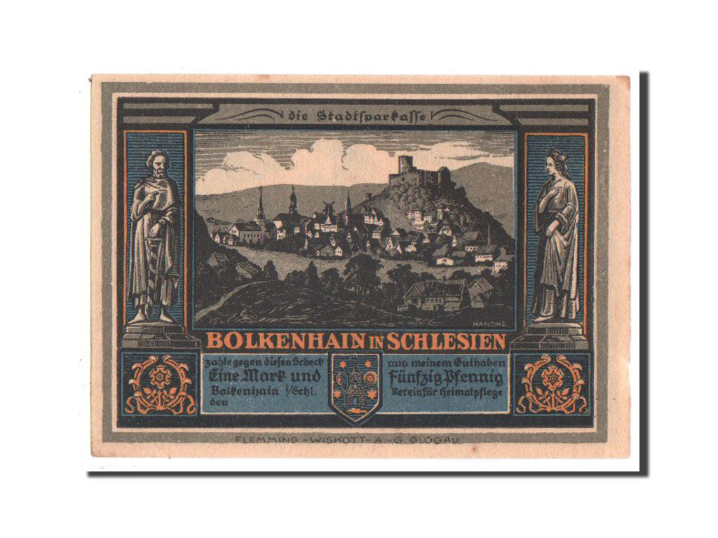 Germany, Bolkenhain, 1.5 Mark, 1922, UNC(63), Mehl #137.3