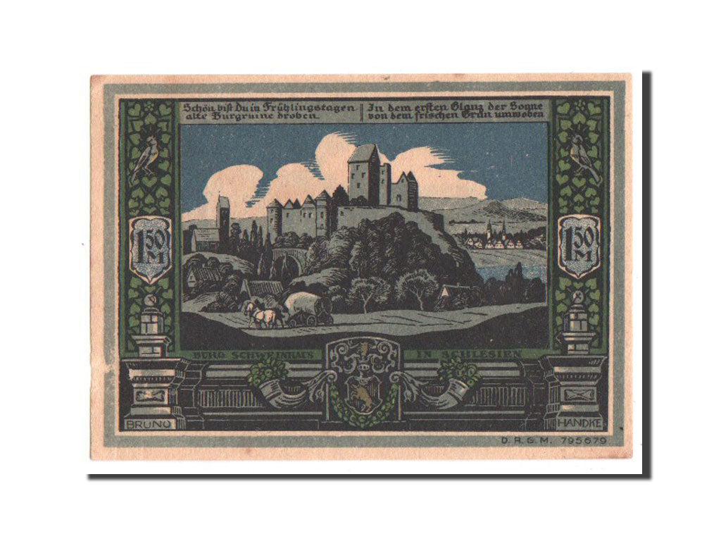 Germany, Bolkenhain, 1.5 Mark, 1922, UNC(63), Mehl #137.3