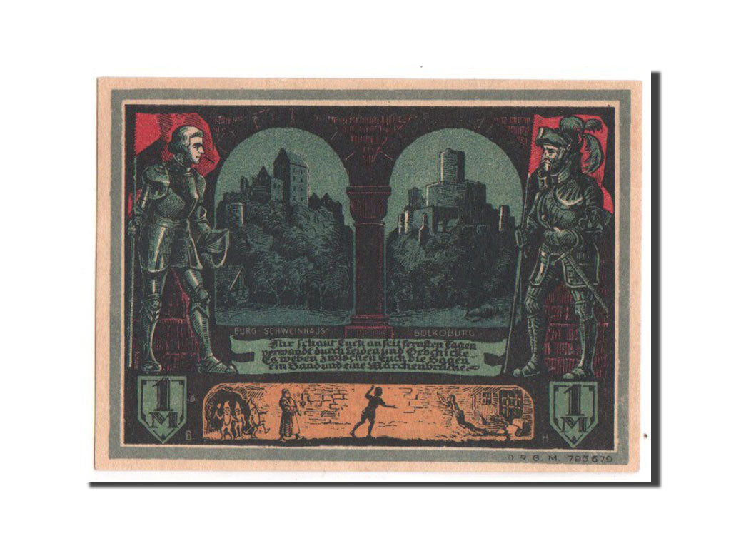 Germany, Bolkenhain, 1 Mark, 1922, UNC(63), Mehl #137.3