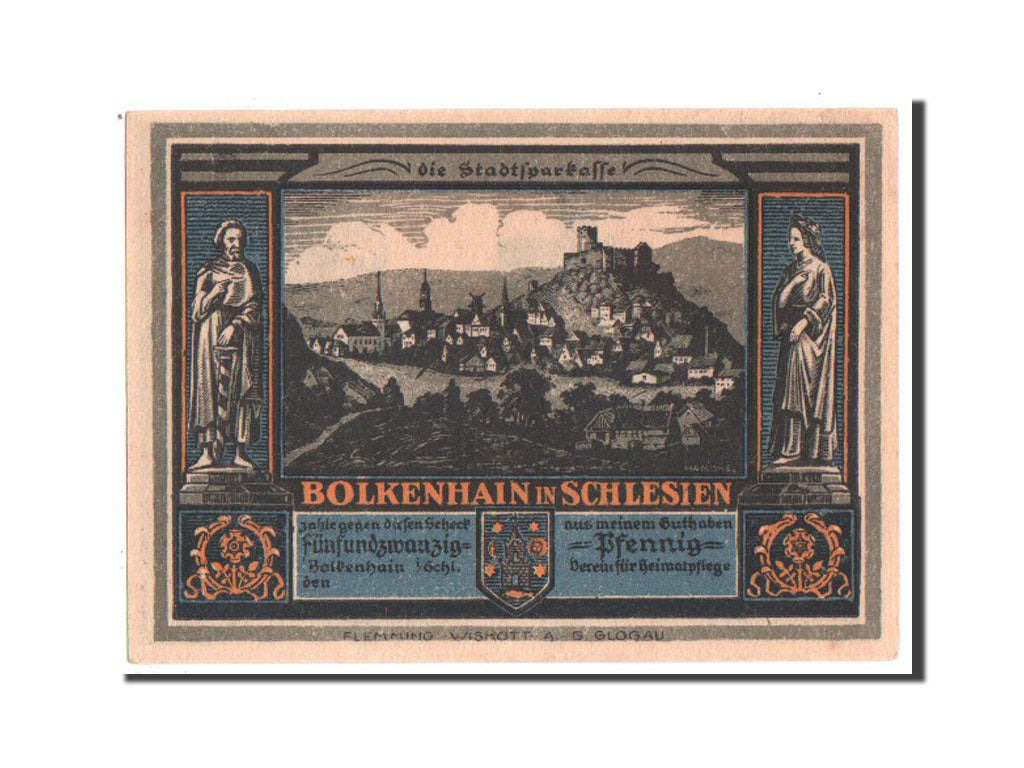 Germany, Bolkenhain, 25 Pfennig, 1922, UNC(63), Mehl #137.3