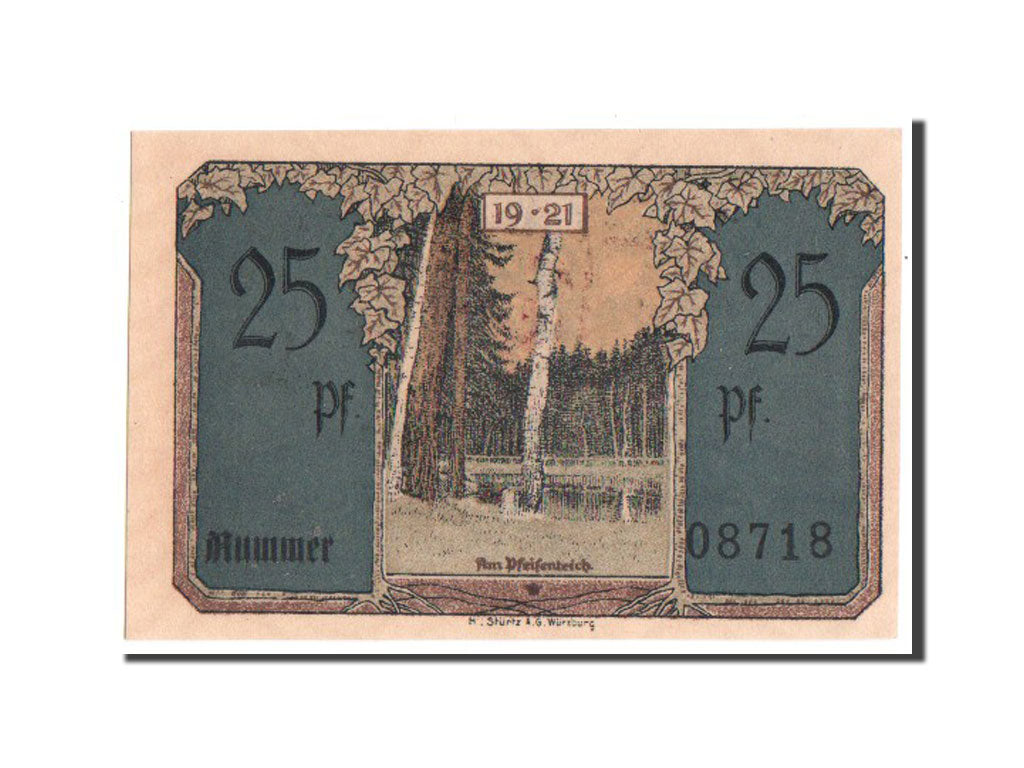 Germany, Blankenhain in Thuringen Stadt, 25 Pfennig, 1921, UNC(65-70), 08718,...