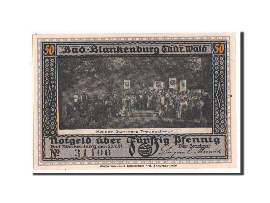 Banknote, Germany, Blankenburg Bad, 50 Pfennig, 1921, UNC(63), Mehl:113.1