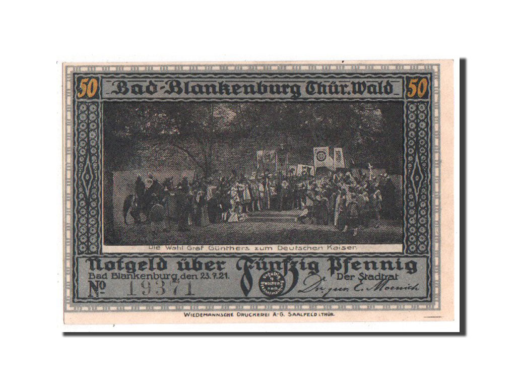Banknote, Germany, Blankenburg Bad, 50 Pfennig, 1921, UNC(63), Mehl:113.1