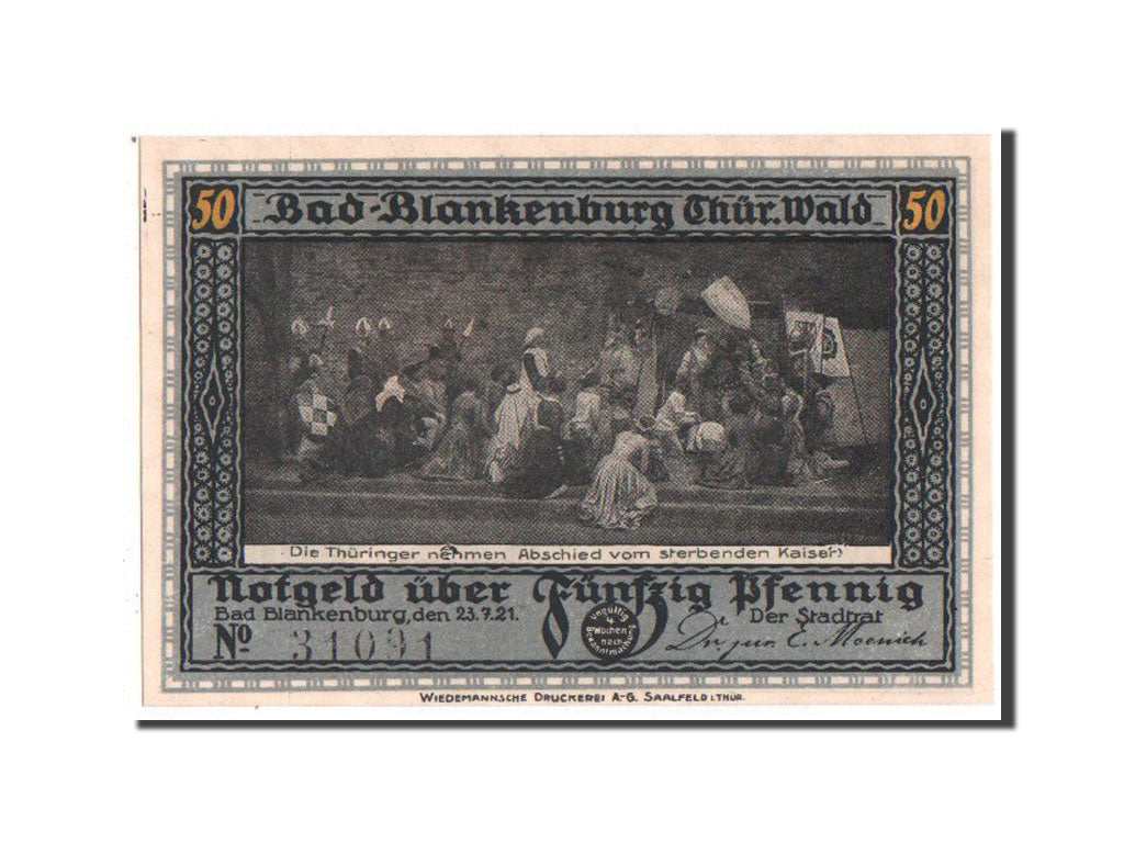 Banknote, Germany, Blankenburg Bad, 50 Pfennig, 1921, UNC(63), Mehl:113.1