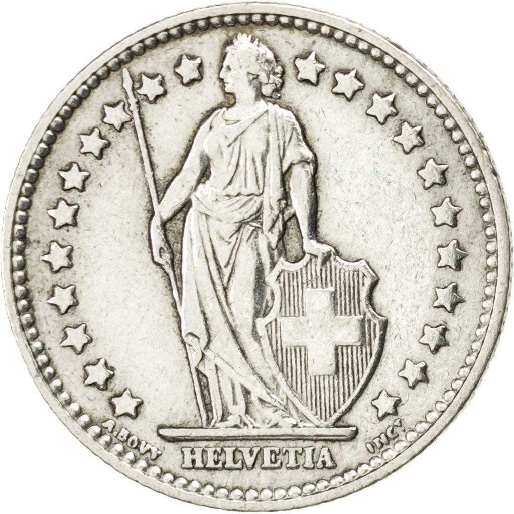 Svizzera, Franc, 1956, Bern, BB, Argento, KM:24