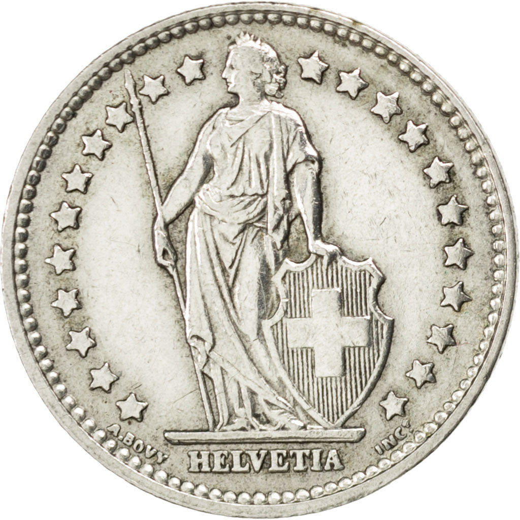 Svizzera, Franc, 1957, Bern, BB+, Argento, KM:24