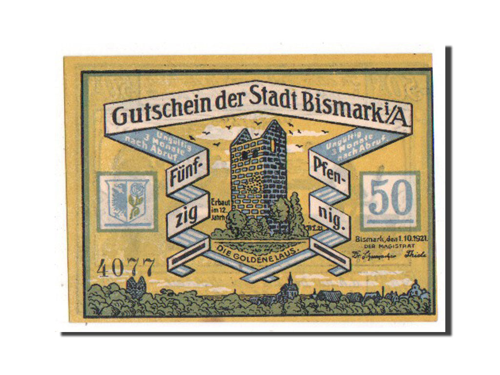 Banknote, Germany, Provinz Sachsen, 50 Pfennig, 1921, UNC(63), Mehl:109.1