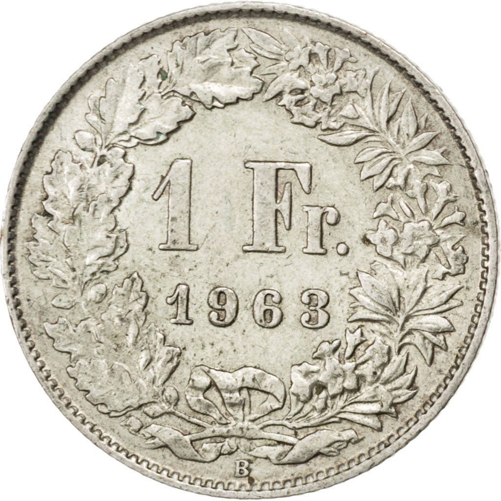 Moneta, Svizzera, Franc, 1963, Bern, BB+, Argento, KM:24