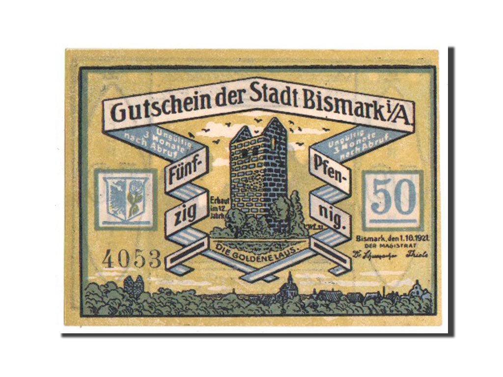 Banknote, Germany, Provinz Sachsen, 50 Pfennig, 1921, UNC(63), Mehl:109.1