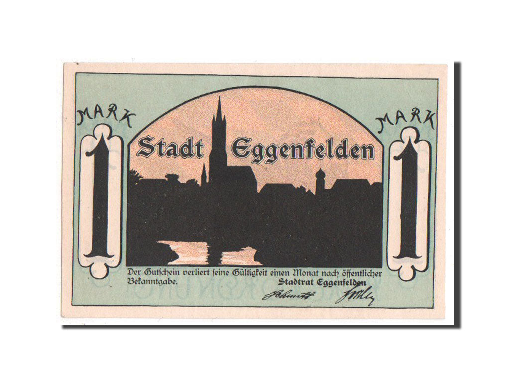 Germany, Eggenfelden Stadt, 1 Mark, 1921, UNC(63), Mehl #310.1
