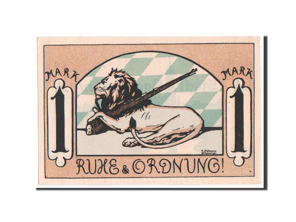 Germany, Eggenfelden Stadt, 1 Mark, 1921, UNC(63), Mehl #310.1