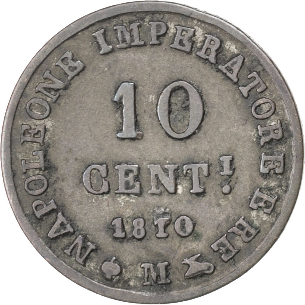 Italie, Royaume de Napoléon Ier, 10 Centesimi, 1809 M, Milan, KM 4