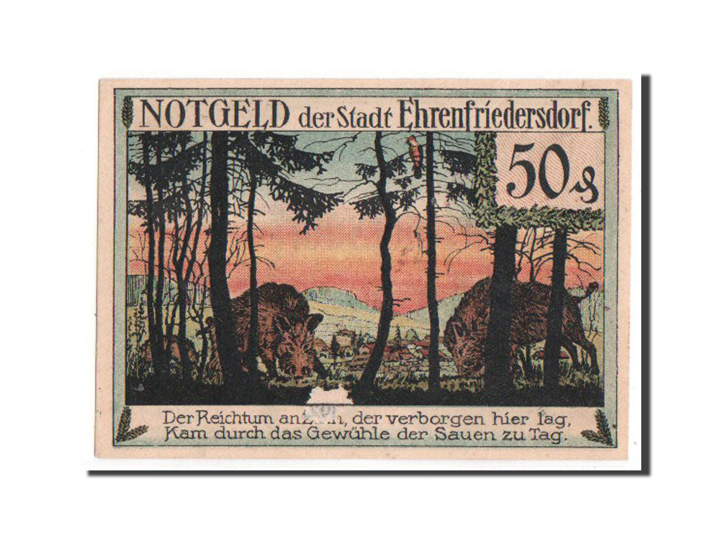 Germany, Sachsen, 50 Pfennig, 1921, AU(55-58), Mehl #312.1a