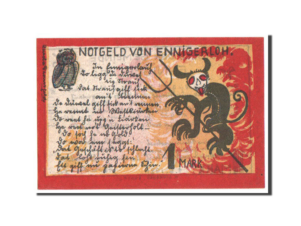 Germany, Westfalen, 1 Mark, 1921, UNC(63), Mehl #338.2b