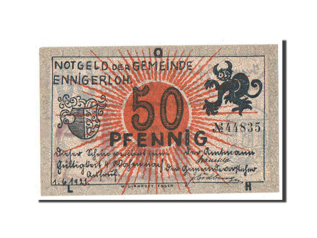 Germany, Westfalen, 50 Pfennig, 1921, UNC(63), 44835, Mehl #338.2b