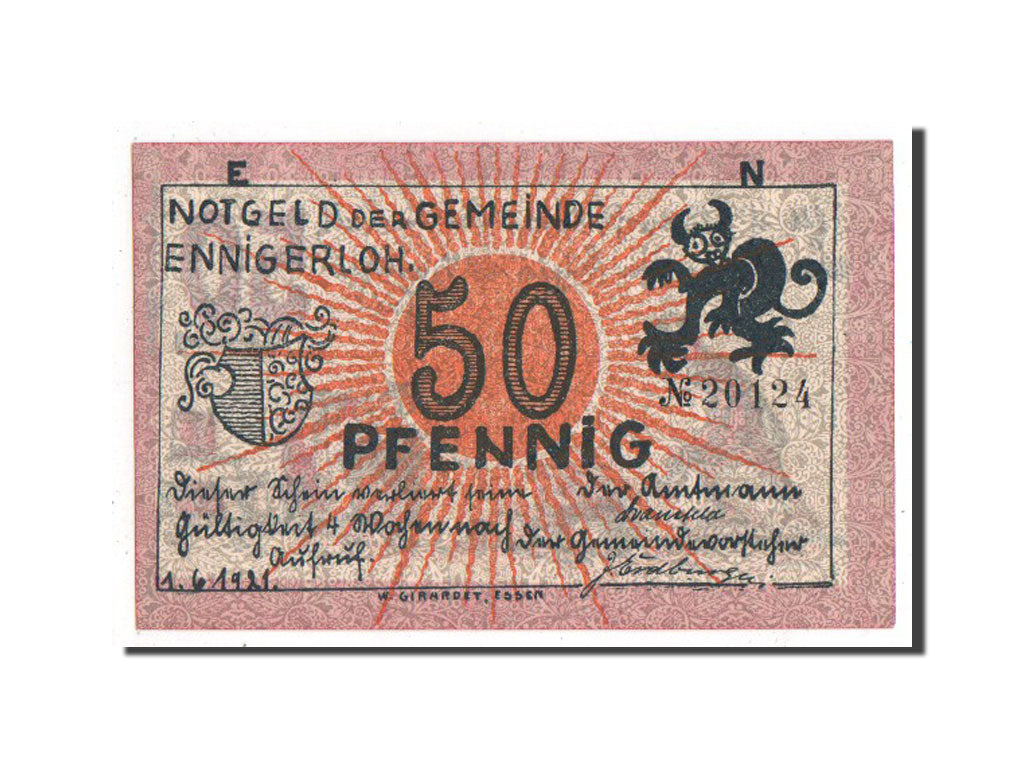 Banknote, Germany, Westfalen, 50 Pfennig, 1921, UNC(63), Mehl:338.2b