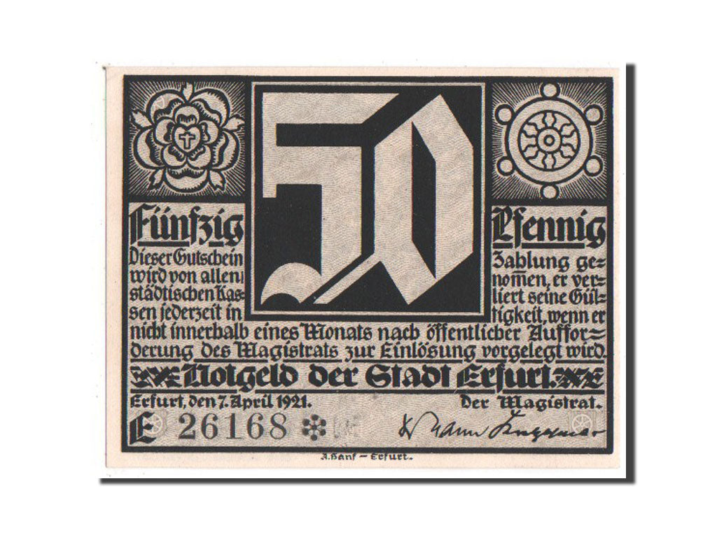 Banknote, Germany, Provinz Sachsen, Thüringischer Teil, 50 Pfennig, 1921