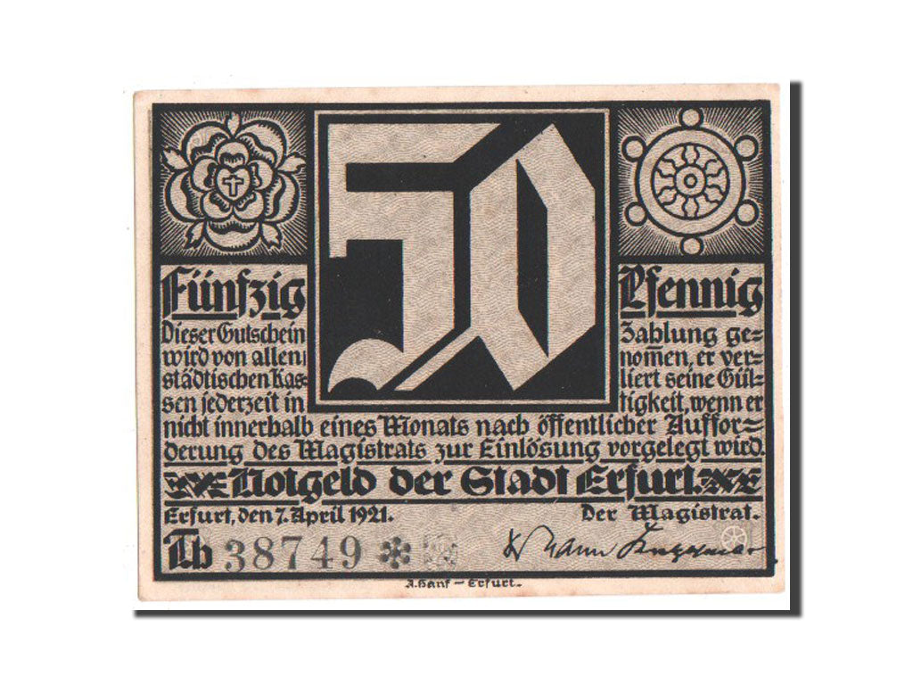 Banknote, Germany, Provinz Sachsen, Thüringischer Teil, 50 Pfennig, 1921