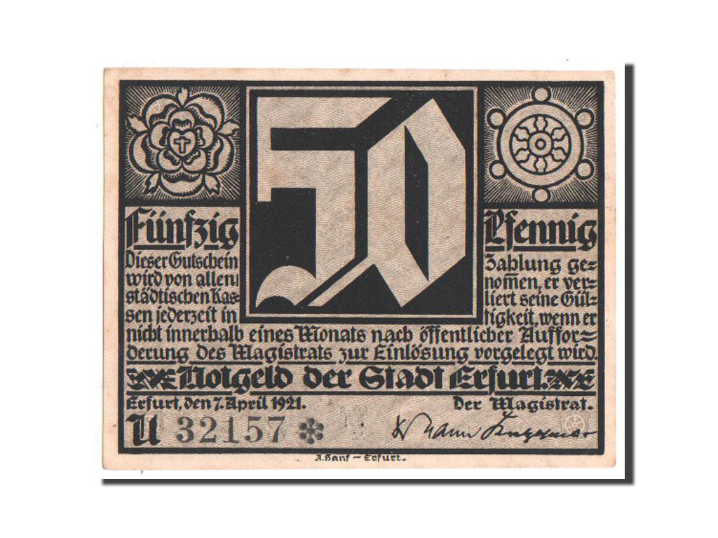Banknote, Germany, Provinz Sachsen, Thüringischer Teil, 50 Pfennig, 1921