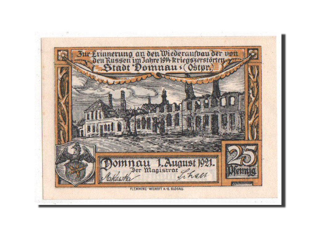 Germany, Ostpreußen, 25 Pfennig, 1921, UNC(65-70), Mehl #280.1