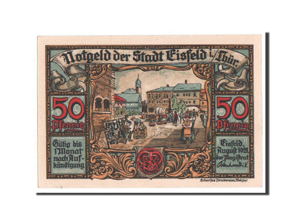 Germany, Eisfeld Stadt, 50 Pfennig, 1921, UNC(65-70), 30513, Mehl #323.1