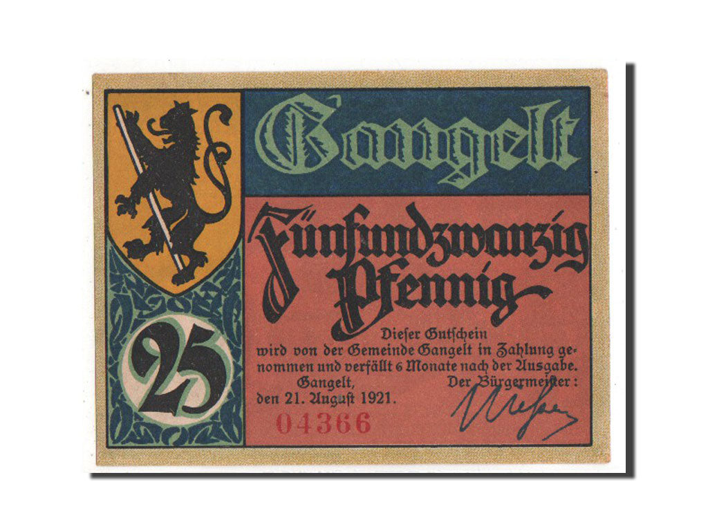 Germany, Rheinland, 25 Pfennig, 1921, UNC(63), 04366, Mehl #406.1a