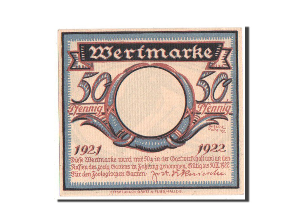 Germany, Halle, 50 Pfennig, 1921, UNC(63), Mehl #510.1d