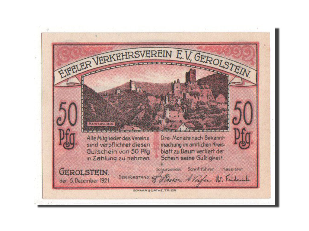 Banknote, Germany, Rheinland, 50 Pfennig, 1921, UNC(63), Mehl:424.1