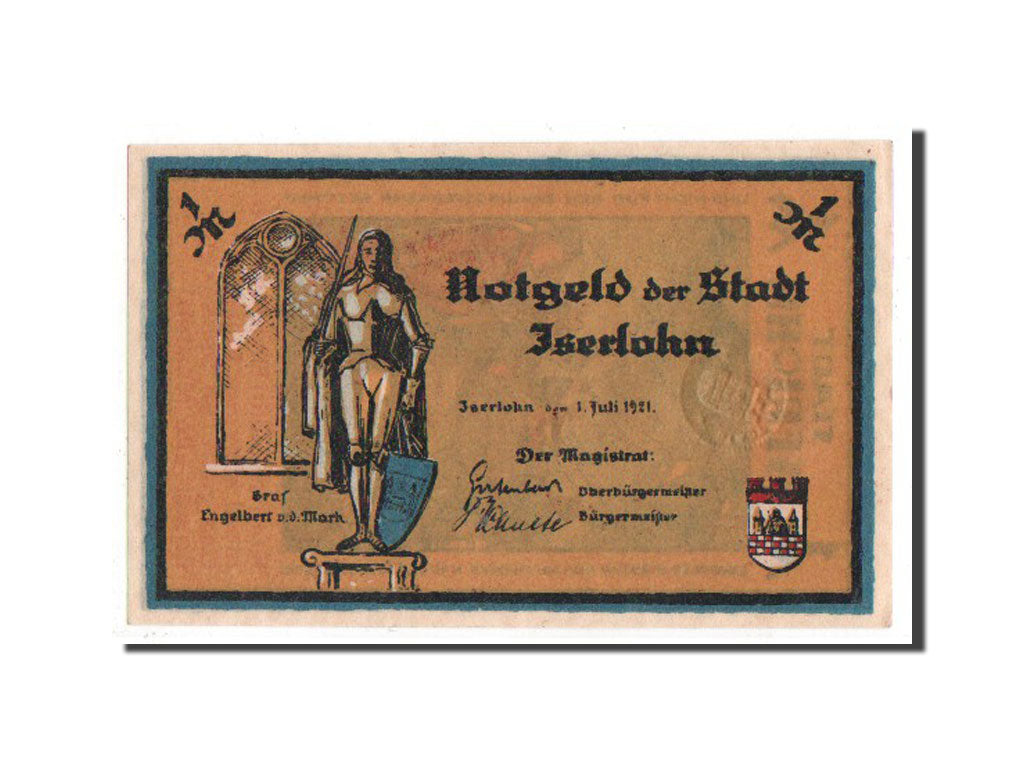Banknote, Germany, Westfalen, 1 Mark, 1921, UNC(65-70), Mehl:647.1
