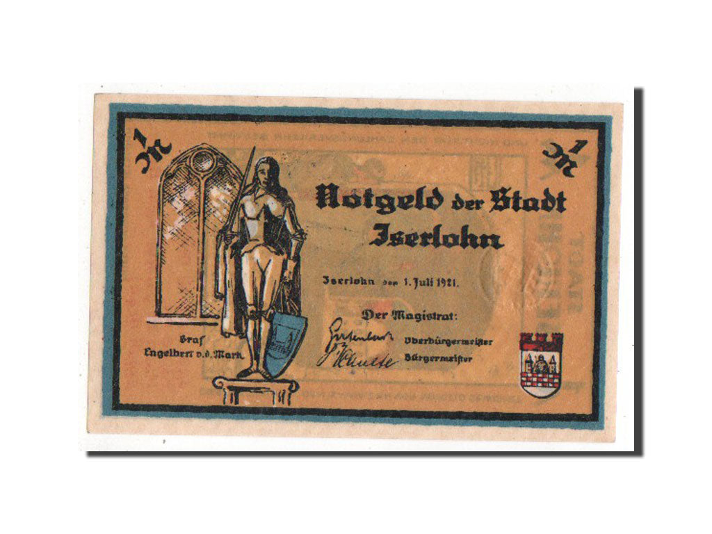 Banknote, Germany, Westfalen, 1 Mark, 1921, UNC(65-70), Mehl:647.1