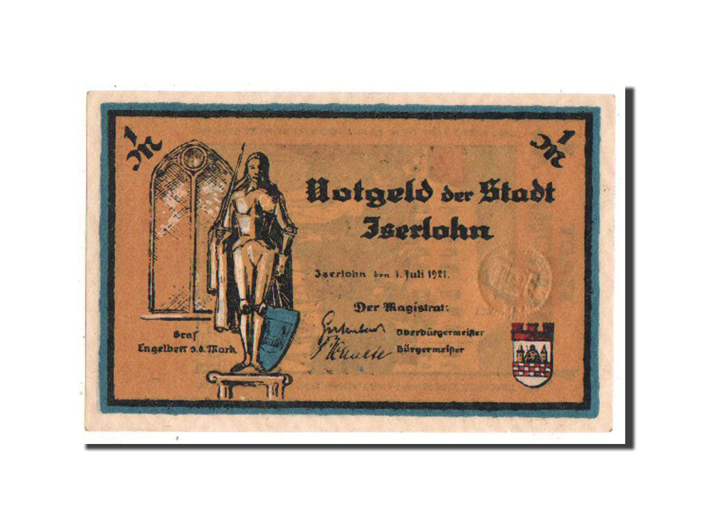 Banknote, Germany, Westfalen, 1 Mark, 1921, UNC(65-70), Mehl:647.1