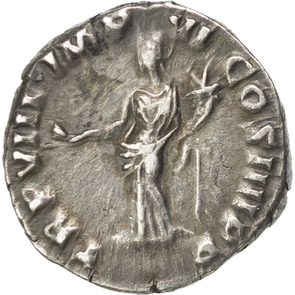 Monnaie, Commode, Denier, Roma, TTB+, Argent, RIC:64