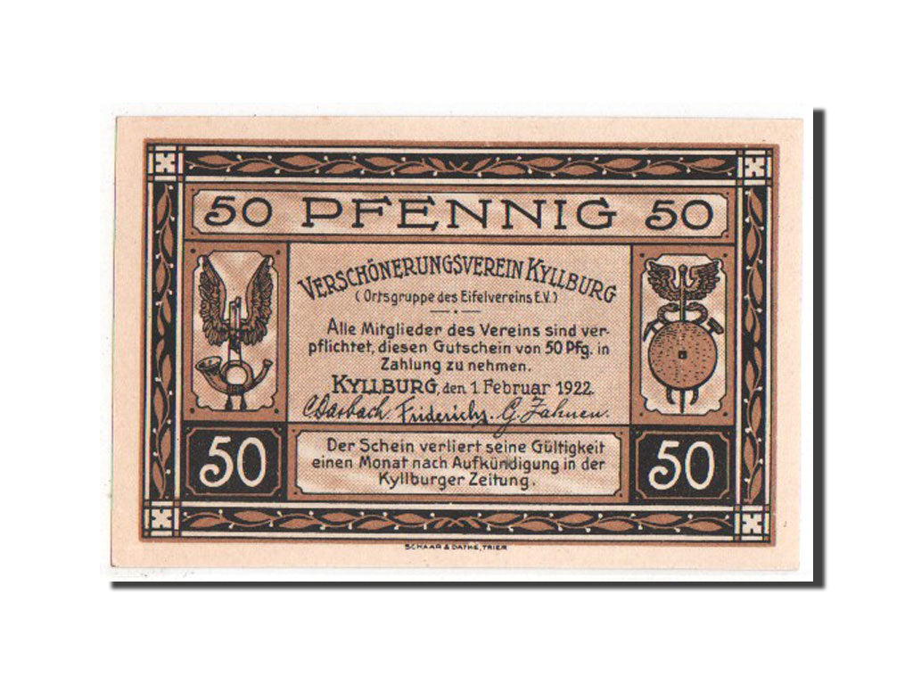 Notgeld, Rheinland, Kyllburg, 50 Pfennig 1922, Mehl 752.1