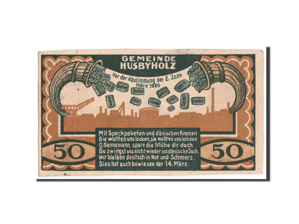 Germany, Husbyholz, 50 Pfennig, 1921, UNC(63), Mehl #638.1