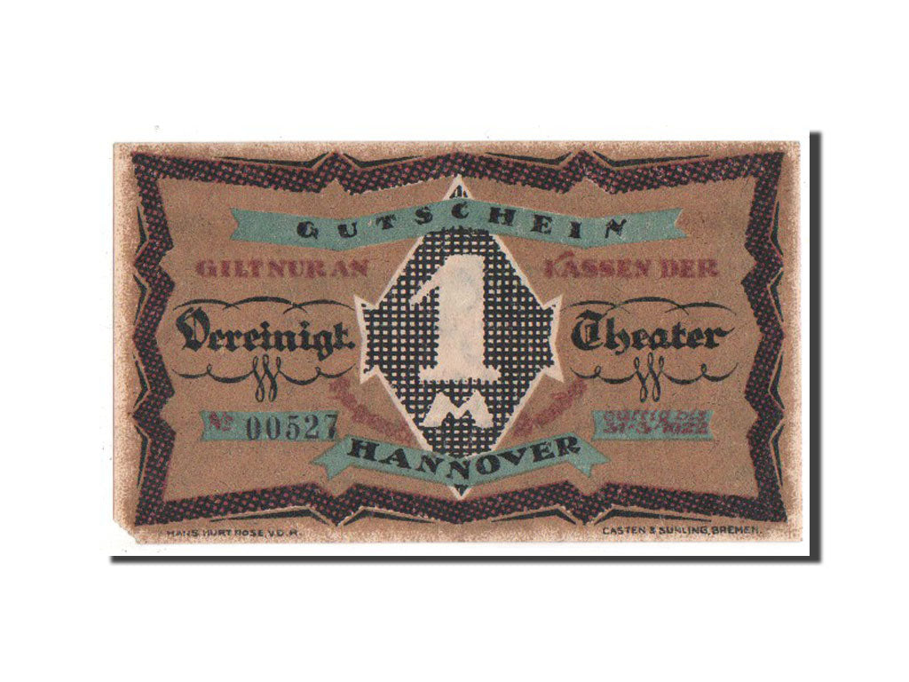 Germany, Hannover, 1 Mark, 1922, EF(40-45), 00527, Mehl #576.1
