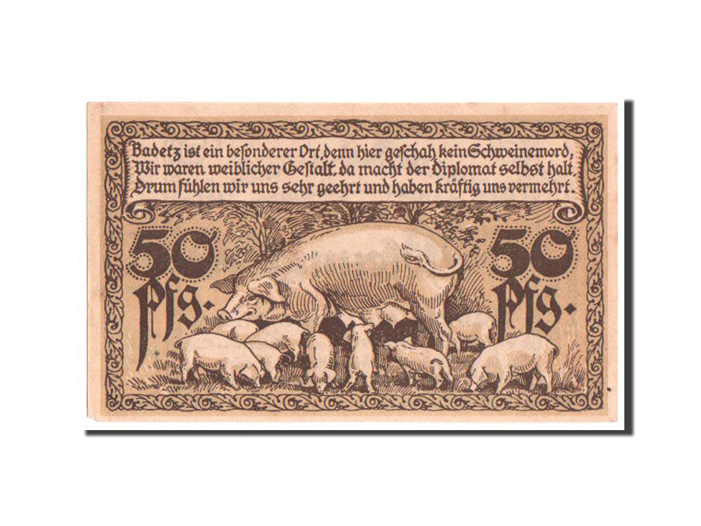 Germany, Badetz bei Zerbst Domane, 50 Pfennig, 1918, UNC(60-62), 7268, Mehl...