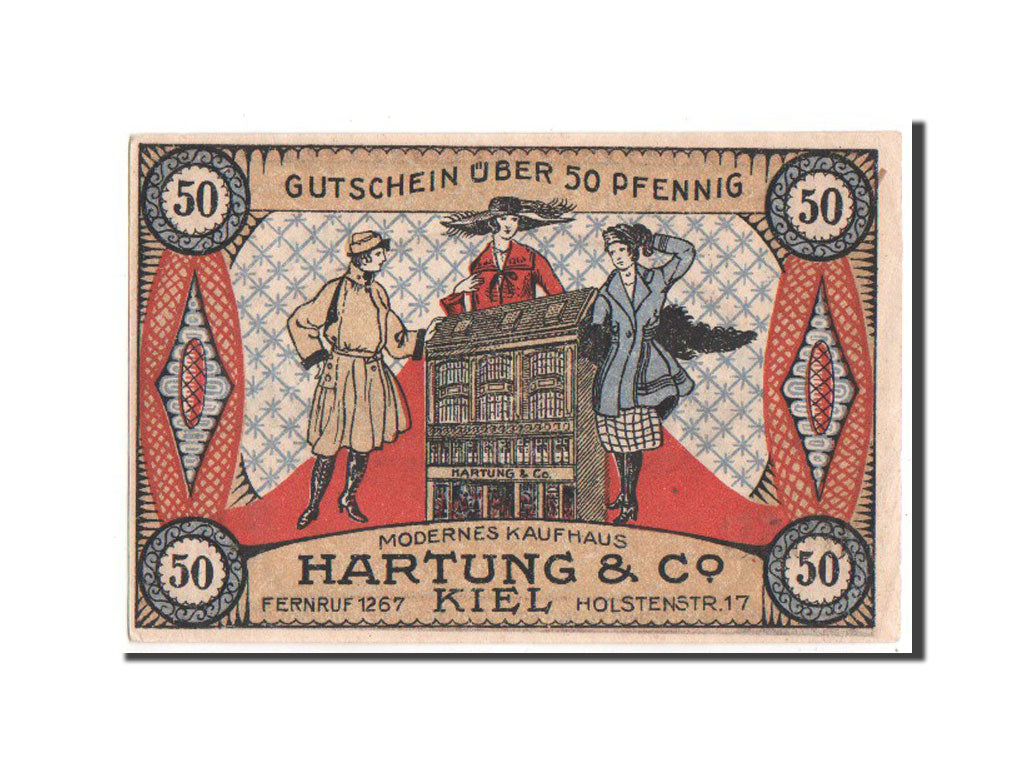 Germany, Kiel, 50 Pfennig, 1919, 1919-12-01, UNC(60-62), 6658, Mehl #695.1