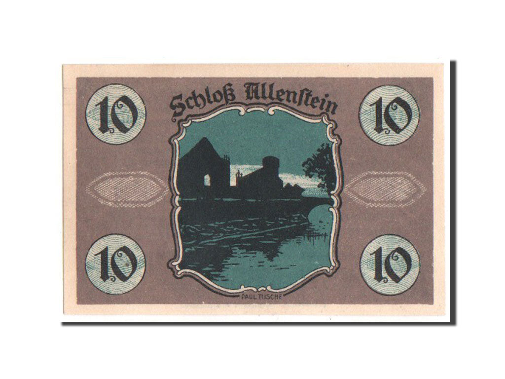 Banknote, Germany, Allenstein, 10 Pfennig, 1921, UNC(63), Mehl:13.1b